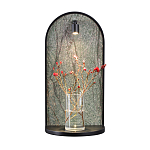 Настенный светильник зеленого цвета с черной рамкой овальной формы с полкой Herbarium  варинант исполнения - 6 | Loft Concept в Брянске