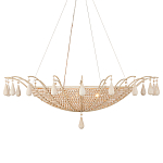 Люстра из деревянных бусин с подвесками в виде капель Wooden Beads варинант исполнения - 5 | Loft Concept в Брянске