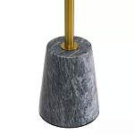 Кофейный столик круглый из мрамора серый Reliable Foundation варинант исполнения - 4 | Loft Concept в Брянске