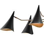 Люстра с 6-ю черными конусообразными плафонами Contrasting Lamps варинант исполнения - 1 | Loft Concept в Брянске