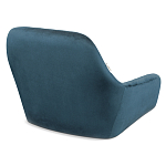 Барный стул со спинкой и подлокотниками на 4-х металлических ножках Douglas Rhombus Синий Велюр варинант исполнения - 3 | Loft Concept в Брянске