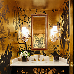 Обои ручная роспись в стиле Арт-деко Rateau Original colourway on Deep Rich Gold gilded paper варинант исполнения - 3 | Loft Concept в Брянске