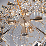 Люстра многоярусная с переплетенными металлическими элементами черного и золотого цвета и прозрачными хрустальными подвесками Empire Chandelier Crystal варинант исполнения - 10 | Loft Concept в Брянске