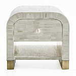 Тумбочка прикроватная с ящиком Tofino White Bone Inlay  Bedside Cabinet   варинант исполнения - 1 | Loft Concept в Брянске