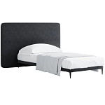 Кровать с большим мягким изголовьем Unity Grey Bed варинант исполнения - 7 | Loft Concept в Брянске