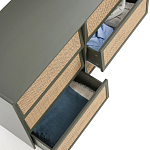 Комод с 6-ю ящиками из плетеного ротанга Remi Green Wicker Furniture варинант исполнения - 3 | Loft Concept в Брянске