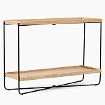 Консоль деревянной столешницей и полкой Wooden Table Top and Shelf варинант исполнения - 7 | Loft Concept в Брянске