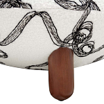 Кресло без подлокотников на деревянных ножках белое с вышивкой Sharp Armchair варинант исполнения - 4 | Loft Concept в Брянске