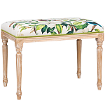 Банкетка из натурального бука золотистая с изображением птиц и цветов Blooming Bird варинант исполнения - 1 | Loft Concept в Брянске