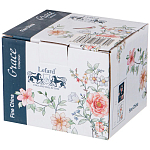 Кружка фарфоровая синяя с цветочным принтом 470 мл Flower Porcelain Collection варинант исполнения - 2 | Loft Concept в Брянске