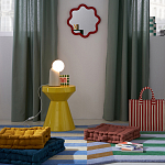 Настенное зеркало с волнистой рамой Mune Mirror Red варинант исполнения - 7 | Loft Concept в Брянске