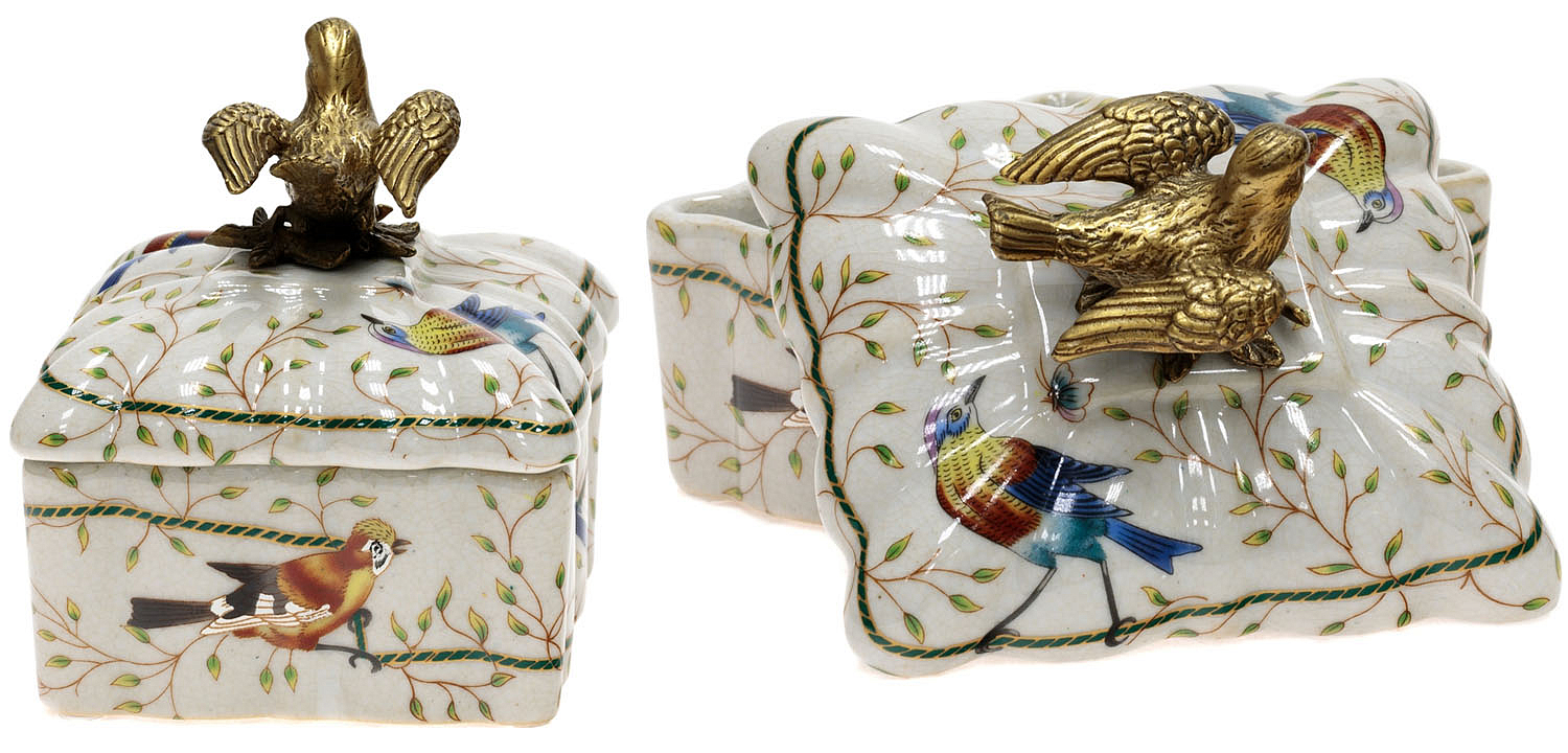 Шкатулка Bronze and Color Birds Box Square Шкатулка Bronze and Color Birds Box Square - Loft-Concept в Брянске