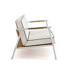 Садовый 2-х местный диван с подлокотниками из тика White варинант исполнения - 3 | Loft Concept в Брянске