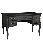 Стол рабочий черный из массива бука с 5-ю ящиками Black Provence варинант исполнения - 1 | Loft Concept в Брянске