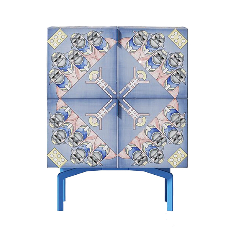 Тумба Short Ufo Blue Синий Бежевый Тумба Short Ufo Blue Синий Бежевый в Брянске | Loft Concept