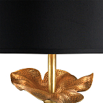 Настольная лампа с цветком на основании и черным абажуром Fluttering Leaf варинант исполнения - 1 | Loft Concept в Брянске