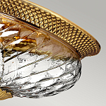 Потолочный светильник цвета латунь с прозрачным рифленым плафоном в форме чаши Hinkley варинант исполнения - 2 | Loft Concept в Брянске