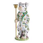 Подсвечник в виде собачки из фарфора с бронзовыми элементами Eden Garden варинант исполнения - 2 | Loft Concept в Брянске