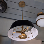 Подвесной светильник с конусовидным металлическим абажуром черного цвета Kichler варинант исполнения - 9 | Loft Concept в Брянске