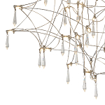 Потолочный светильник с тонким металлическим каркасом цвета хром Quasar варинант исполнения - 3 | Loft Concept в Брянске