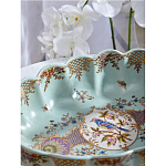 Чаша из голубого фарфора на бронзовых ножках с рисунком цветов и фигурками стрекоз Blue Garden варинант исполнения - 7 | Loft Concept в Брянске