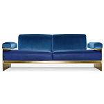 Эксклюзивный Диван в стиле Арт-деко Phoenix с элегантными латунными элементами  варинант исполнения - 4 | Loft Concept в Брянске