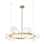 Люстра круглая подвесная с 15-ю прозрачными шарообразными плафонами из стекла Iona chandelier варинант исполнения - 2 | Loft Concept в Брянске