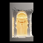 Встраиваемый в стену гипсовый светильник под покраску с колоннами и арками в античном стиле Antiquity Athena варинант исполнения - 9 | Loft Concept в Брянске