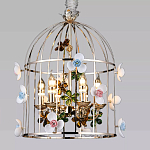Люстра в виде клетки с цветами Flower Cell варинант исполнения - 1 | Loft Concept в Брянске
