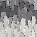 Панно декоративное с ручной росписью Gray Strokes варинант исполнения - 2 | Loft Concept в Брянске