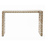 Консоль Дизайнерская Kenya Console ZEBRA Bone Inlay Beige варинант исполнения - 1 | Loft Concept в Брянске