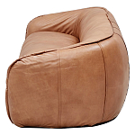 Трехместный диван с кожаной обивкой коричневый Coste Leather Sofa варинант исполнения - 4 | Loft Concept в Брянске