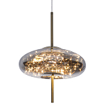 Подвесной светильник с гирляндой внутри стеклянного плафона Garland Glass Flat Hanging Lamp варинант исполнения - 1 | Loft Concept в Брянске