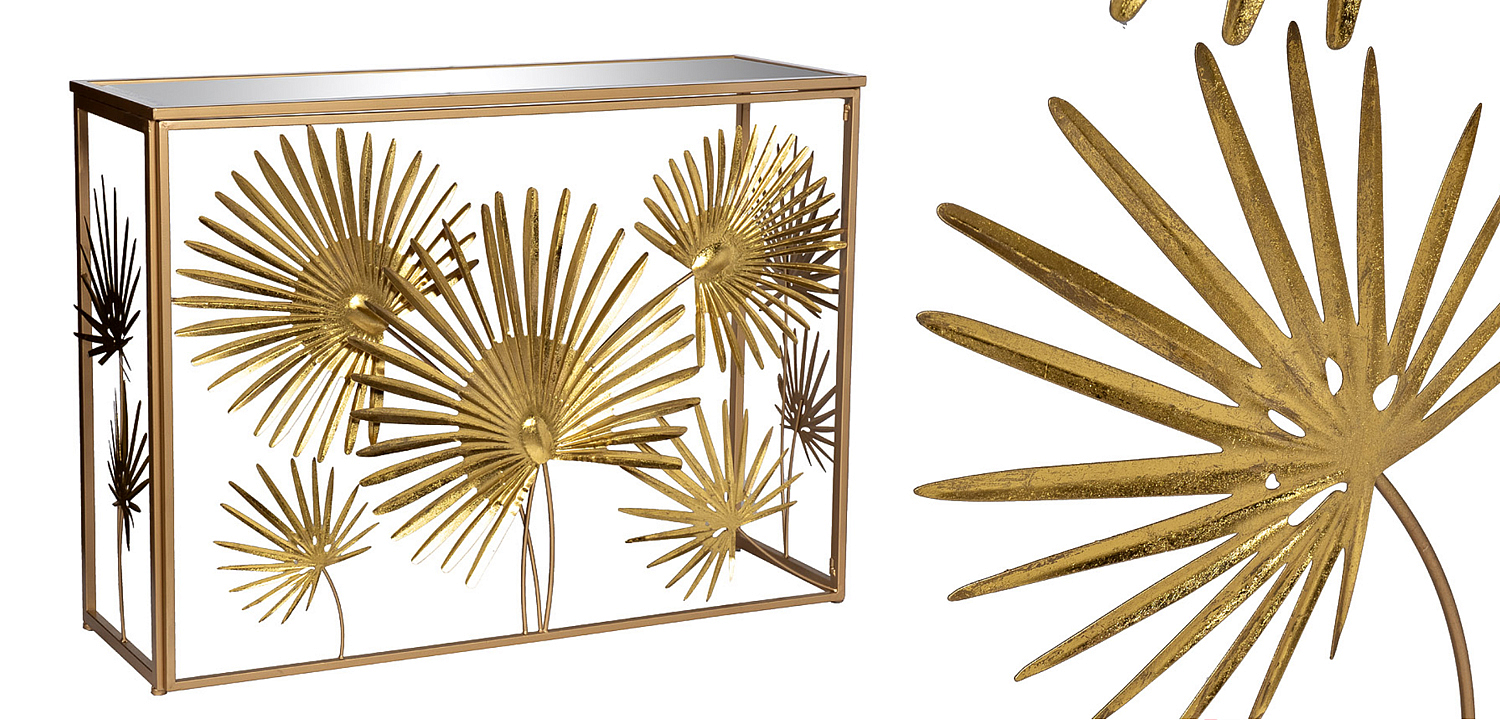 Консоль Golden Palm Leaves Консоль Golden Palm Leaves - Loft-Concept в Брянске