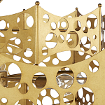 Люстра фигурная золотого цвета Corrugated Panels варинант исполнения - 3 | Loft Concept в Брянске