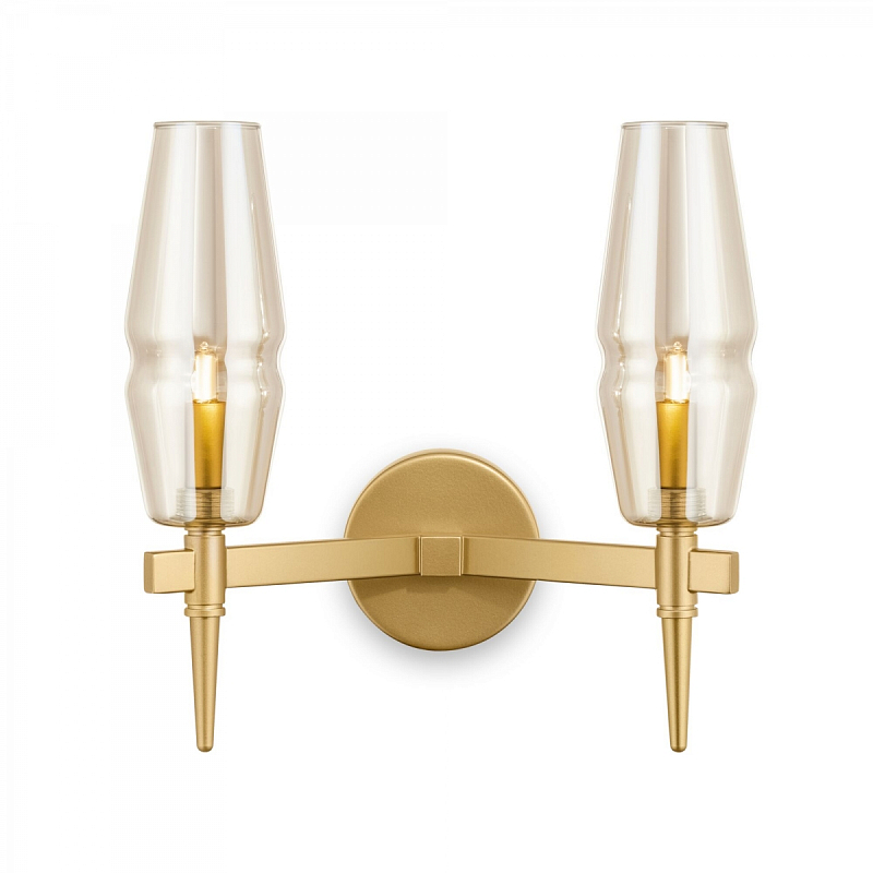 Бра Polani Sconces Double Золотой Янтарь (Amber) Бра Polani Sconces Double Золотой Янтарь (Amber) в Брянске | Loft Concept