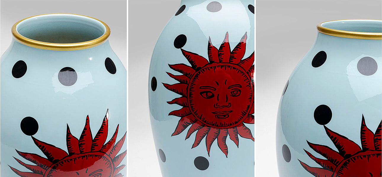 Ваза белая орнамент солнце Red Sun Ваза белая орнамент солнце Red Sun - Loft-Concept в Брянске