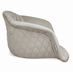 Барный стул со спинкой и мягкой обивкой с ромбами на 4-х деревянных ножках Бежевый Велюр Ava Charm варинант исполнения - 3 | Loft Concept в Брянске