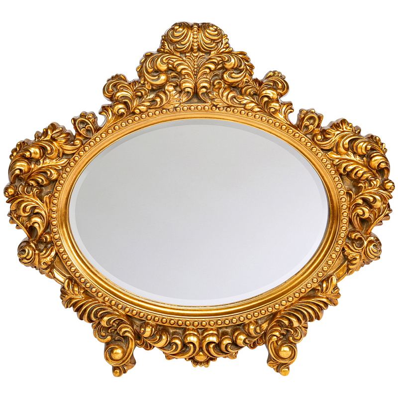 Зеркало настенное золотое с ажурным резным орнаментом Classic Ornament Mirror Золотой Зеркало в Брянске | Loft Concept 