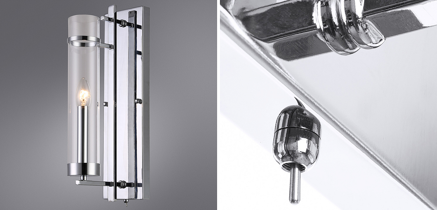 Бра Trondheim Chrome Wall Lamp Бра Trondheim Chrome Wall Lamp - Loft-Concept в Брянске