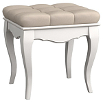 Пуф из массива бука с бежевой обивкой из велюра White Provence варинант исполнения - 1 | Loft Concept в Брянске