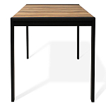 Стол обеденный раздвижной с прямоугольной столешницей на четырех черных ножках Blair варинант исполнения - 4 | Loft Concept в Брянске