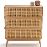 Комод с 3-мя ящиками из плетеного ротанга Ruiz Light Chest of Drawers варинант исполнения - 3 | Loft Concept в Брянске