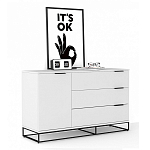 Комод белый с 3-мя ящиками Strict Lines  варинант исполнения - 3 | Loft Concept в Брянске