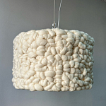 Вязаный шерстяной светильник Knitted wool lamp Cylinder варинант исполнения - 1 | Loft Concept в Брянске