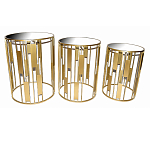 Набор из 3-х столов из металла Brass Symphony варинант исполнения - 1 | Loft Concept в Брянске