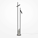 Напольный торшер светодионый черный Lumen Duo варинант исполнения - 1 | Loft Concept в Брянске
