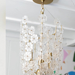 Подвесной светильник декорированный цветами из стекла Lightness of Flowers варинант исполнения - 6 | Loft Concept в Брянске