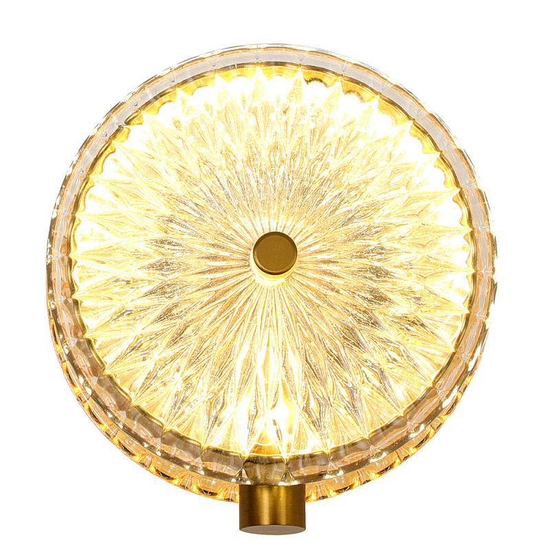 Бра с плафоном из рельефного стекла Peony Glass Bronze Прозрачный Бронза Черный Бра с плафоном из рельефного стекла Peony Glass Bronze Прозрачный Бронза Черный в Брянске | Loft Concept