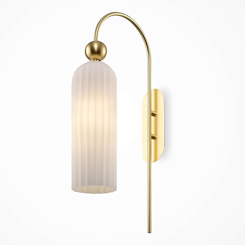 Бра Maytack c Белым Плафоном  Золотой Белый в Брянске | Loft Concept 